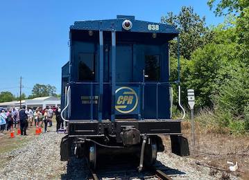 car on tracks